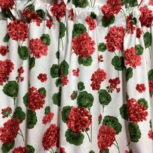 Handmade Geranium Cotton Valance 42 x 15 inches